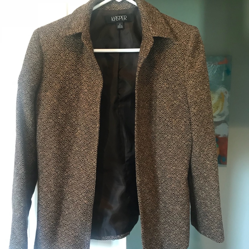 Kasper Brown Patterned Jacket